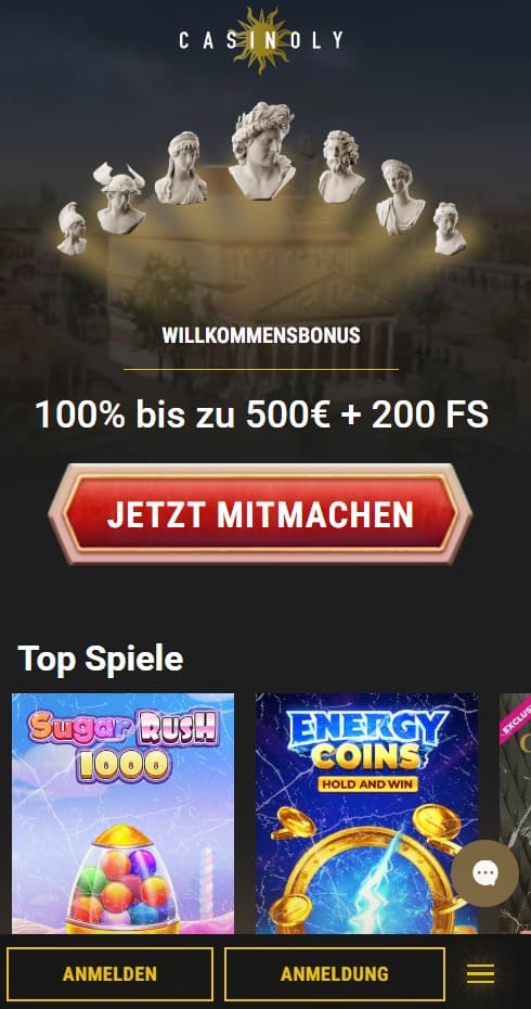 Mobile page Casinoly Casino