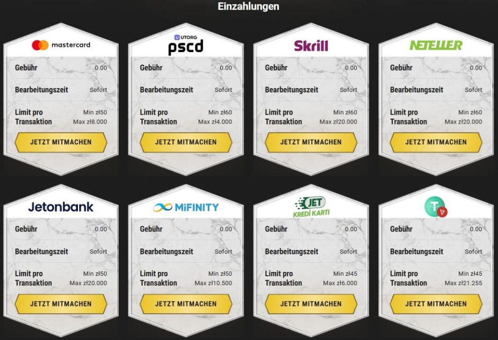 Payments Casinoly Casino